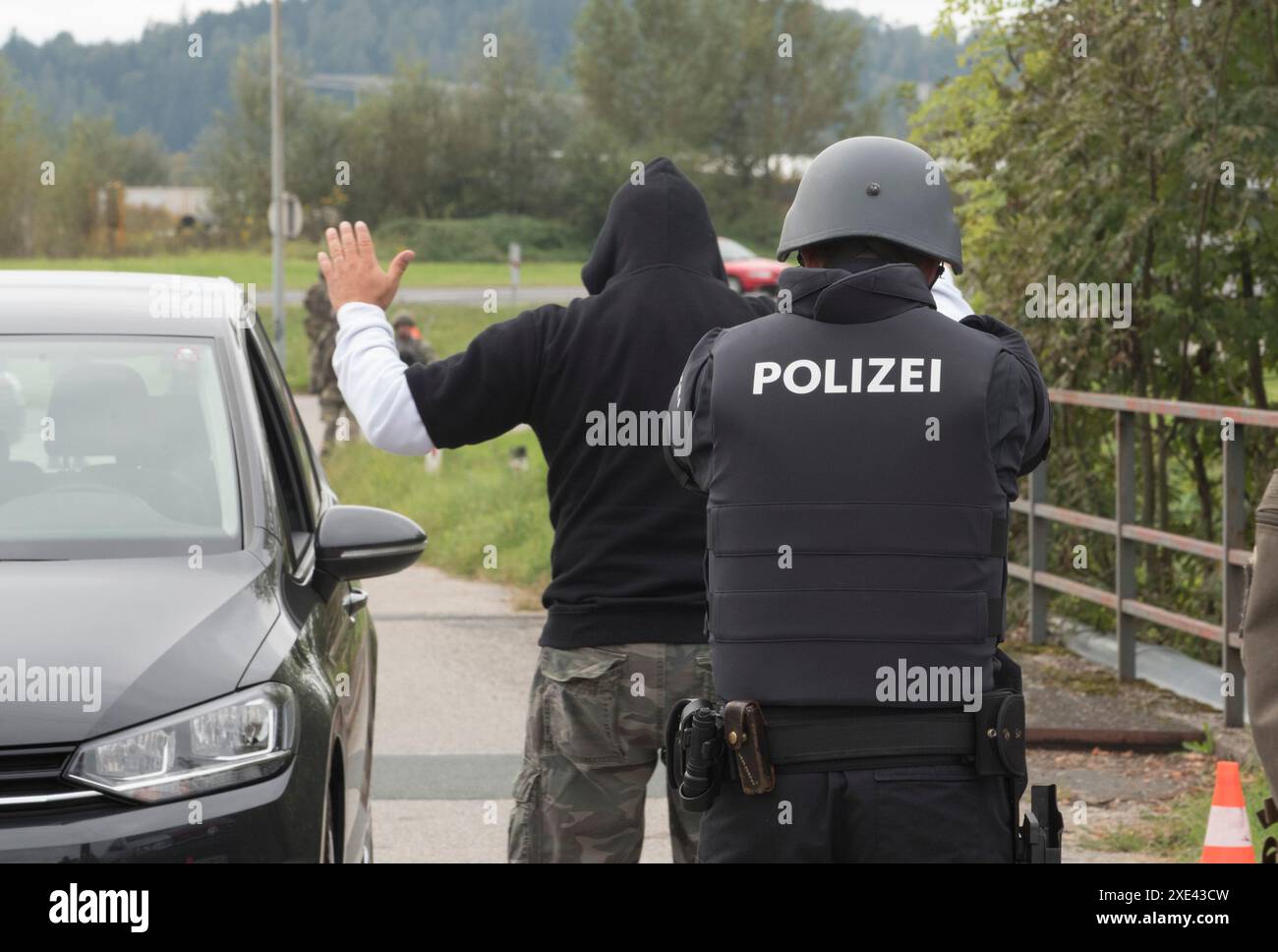 Simboli e segni delle forze di polizia austriache Foto Stock