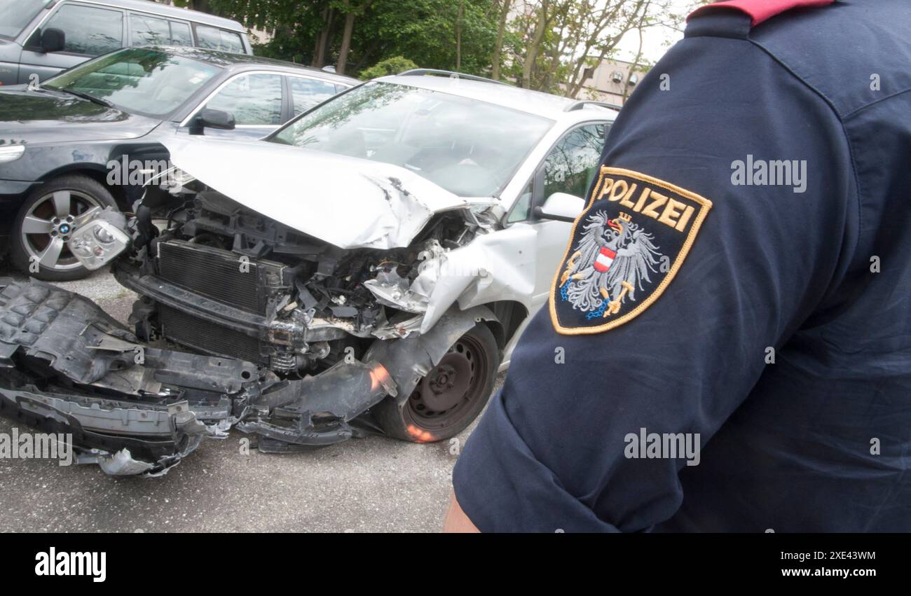 Simboli e segni delle forze di polizia austriache Foto Stock