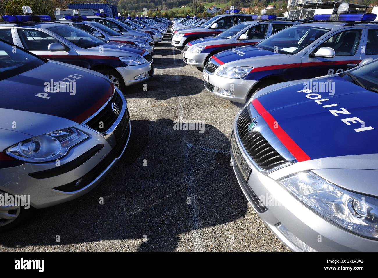Simboli e segni delle forze di polizia austriache Foto Stock