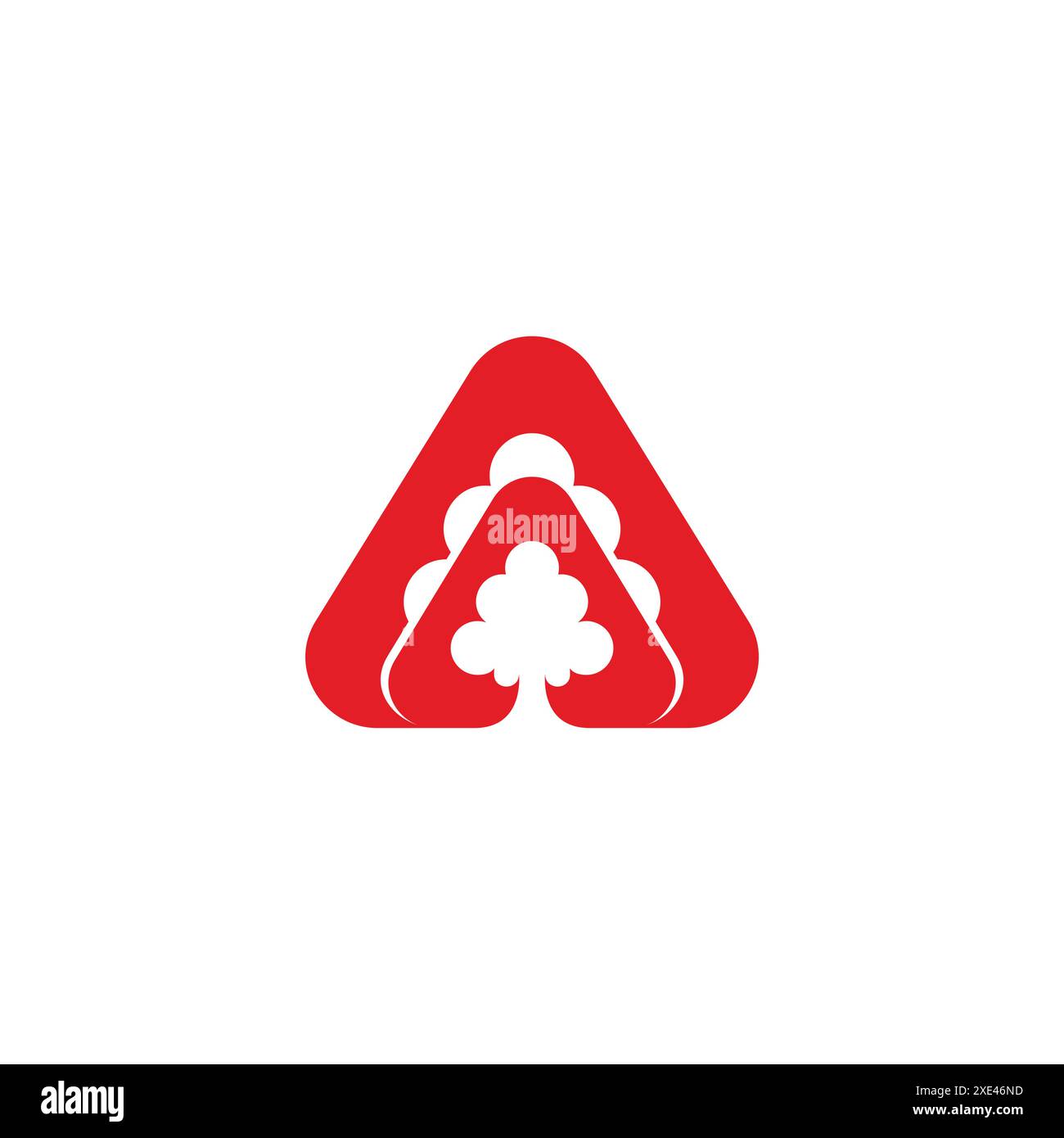 vettore del logo del design della carta a triangolo fumogeno Illustrazione Vettoriale