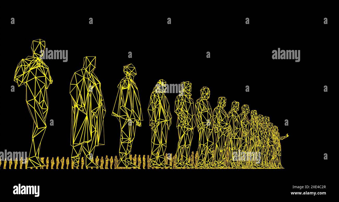 Figure umane come folla per la società o le questioni sociali Foto Stock