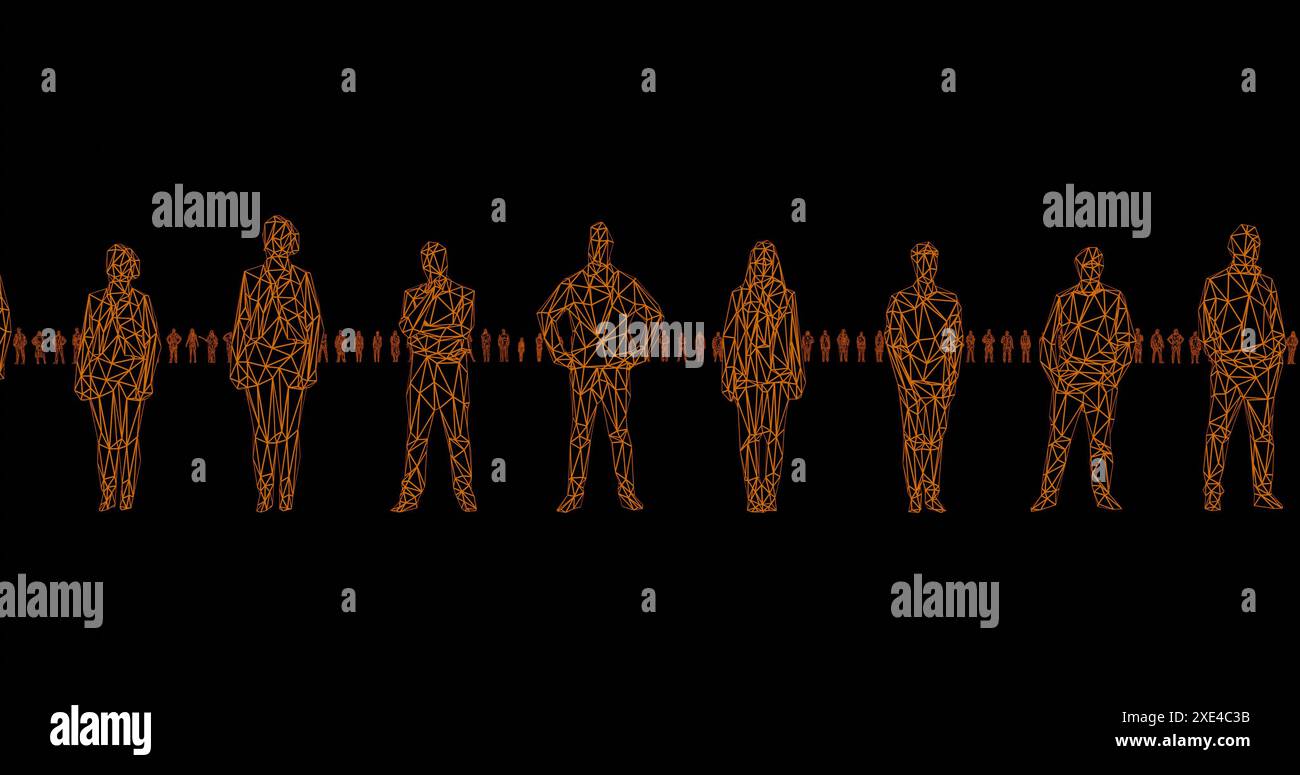 Figure umane come folla per la società o le questioni sociali Foto Stock