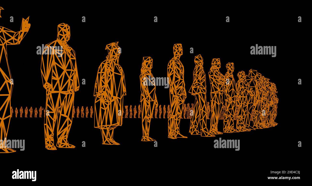 Figure umane come folla per la società o le questioni sociali Foto Stock