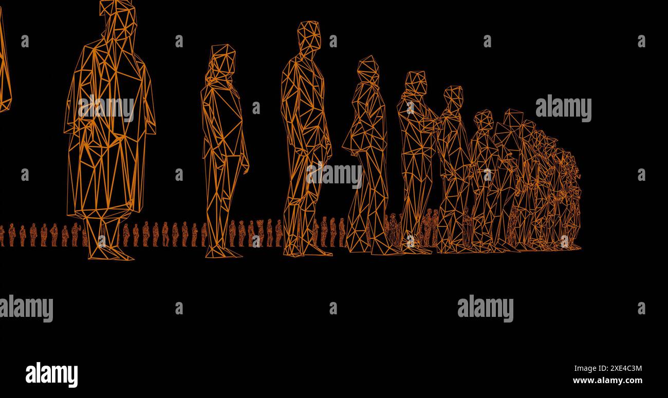 Figure umane come folla per la società o le questioni sociali Foto Stock