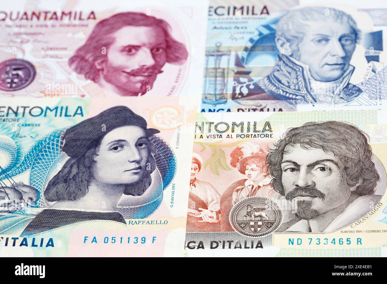 Lira italiana un background imprenditoriale Foto Stock