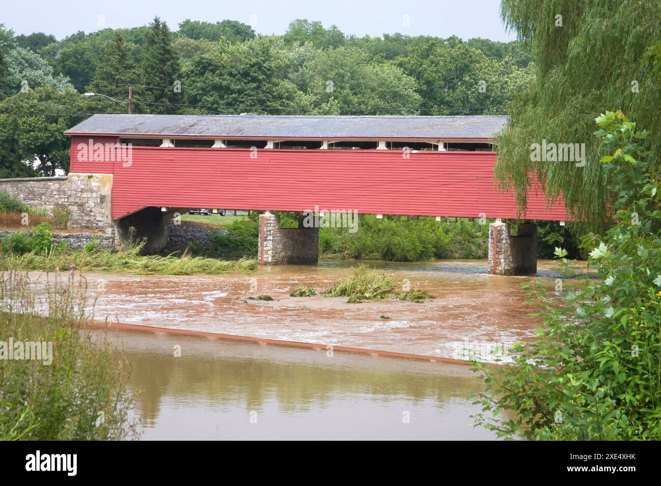 wehrs storico ponte coperto nella contea di lehigh, pennsylvania Foto Stock