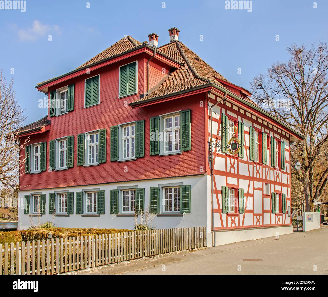 Ristorante Paradies a Schlatt vicino a Sciaffusa sull'alto Reno Foto Stock