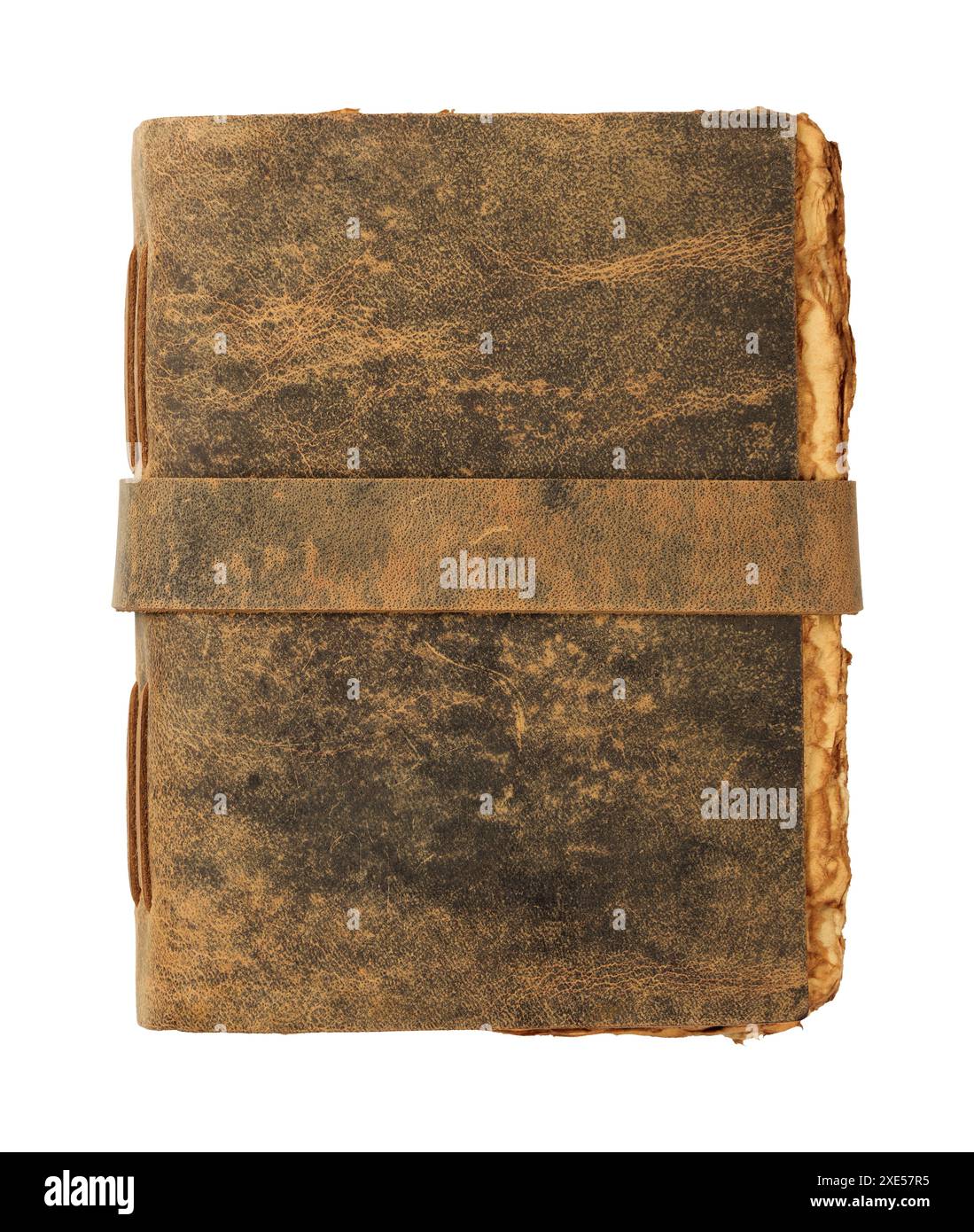 Vecchio libro antico con copertina in pelle vintage Foto Stock