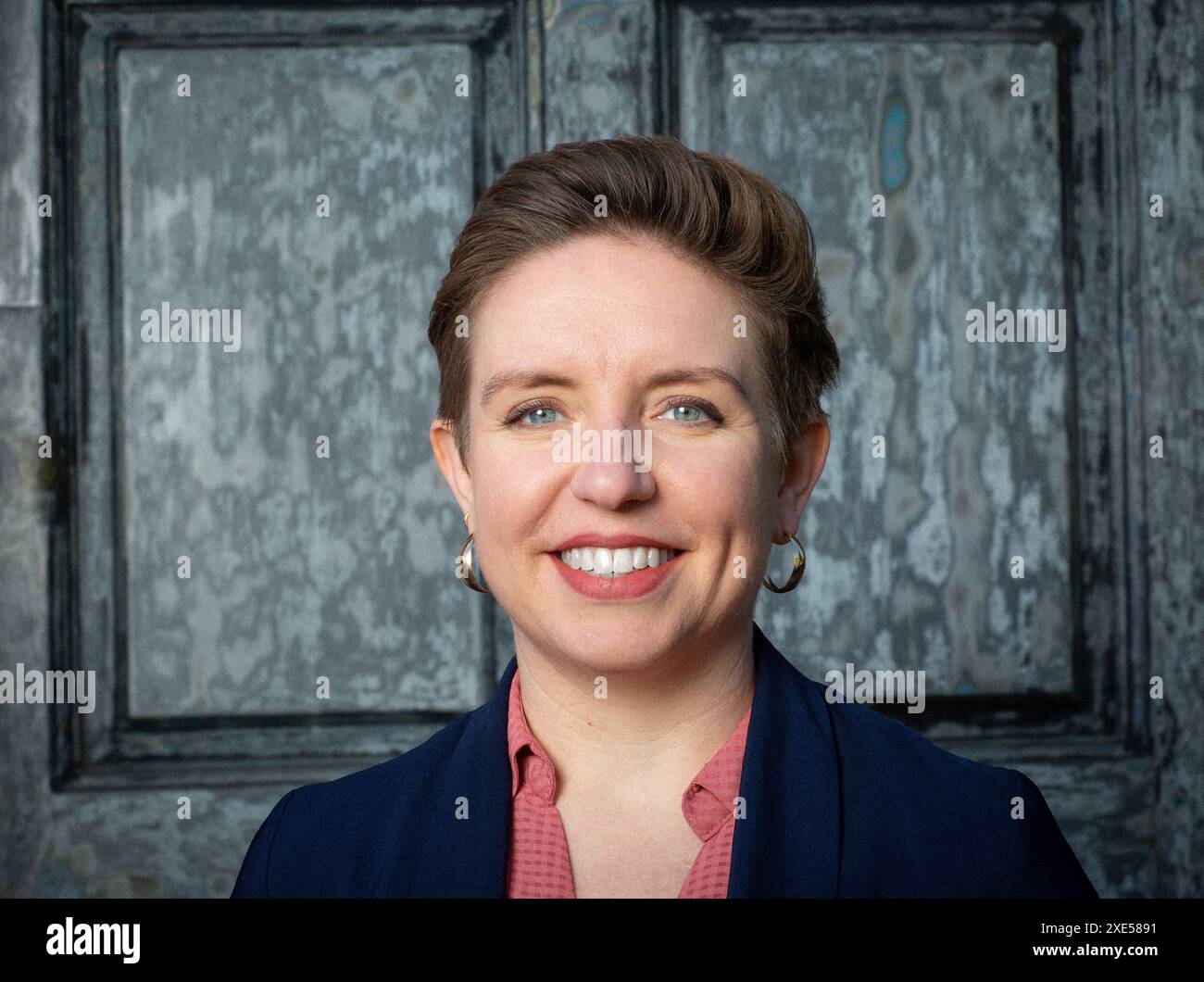 Green Party Bristol West parlamentare candidata, Carla Denyer, 16 giugno 2024 a Bristol, Inghilterra Regno Unito. Foto Stock