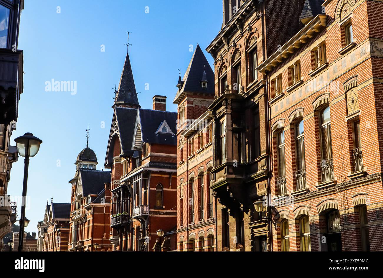 Vecchi edifici ad Anversa, Belgio. Centro storico della città. Foto di viaggio Foto Stock