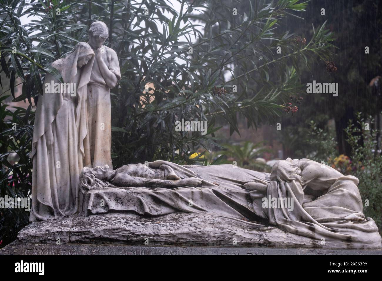 Monumento funebre della famiglia Morell dove rappresenta la Vergine Maria Foto Stock