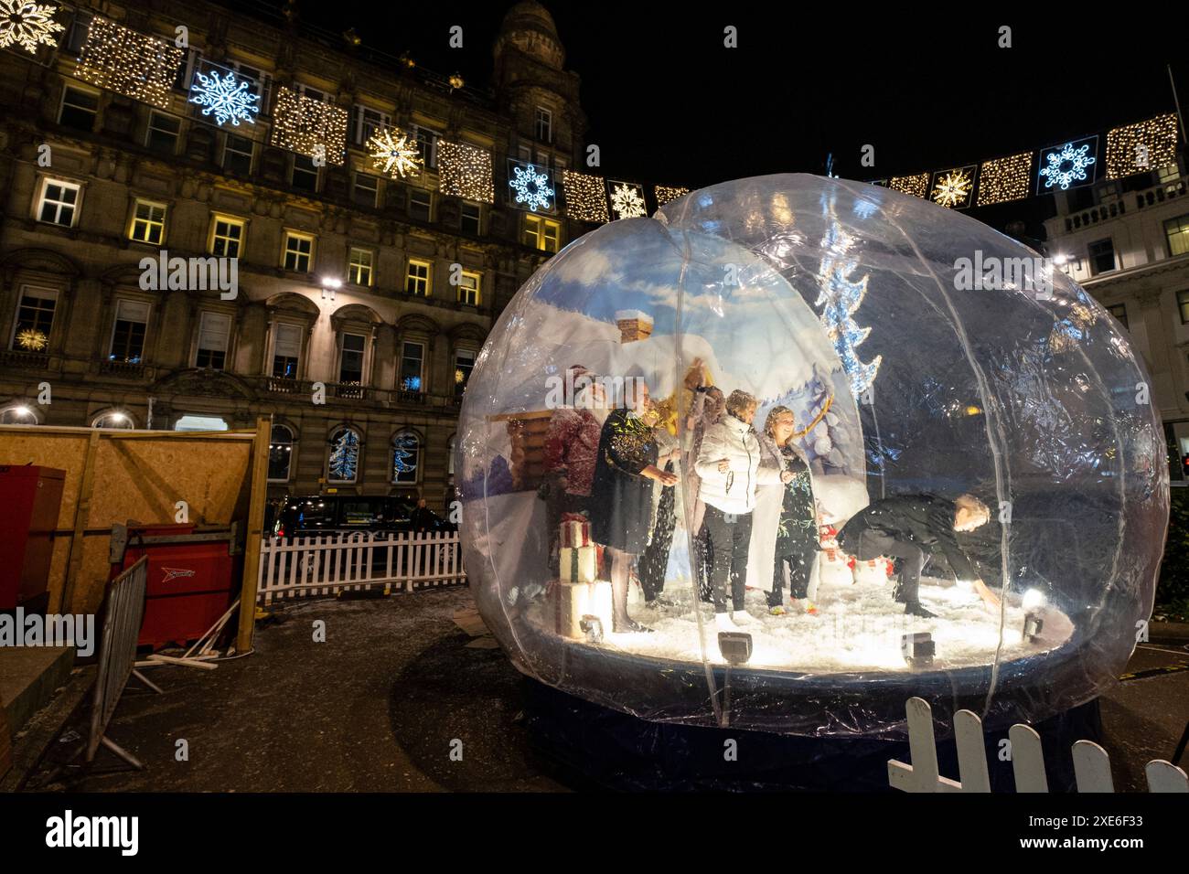 Mercado de Navidad de George Square Foto Stock