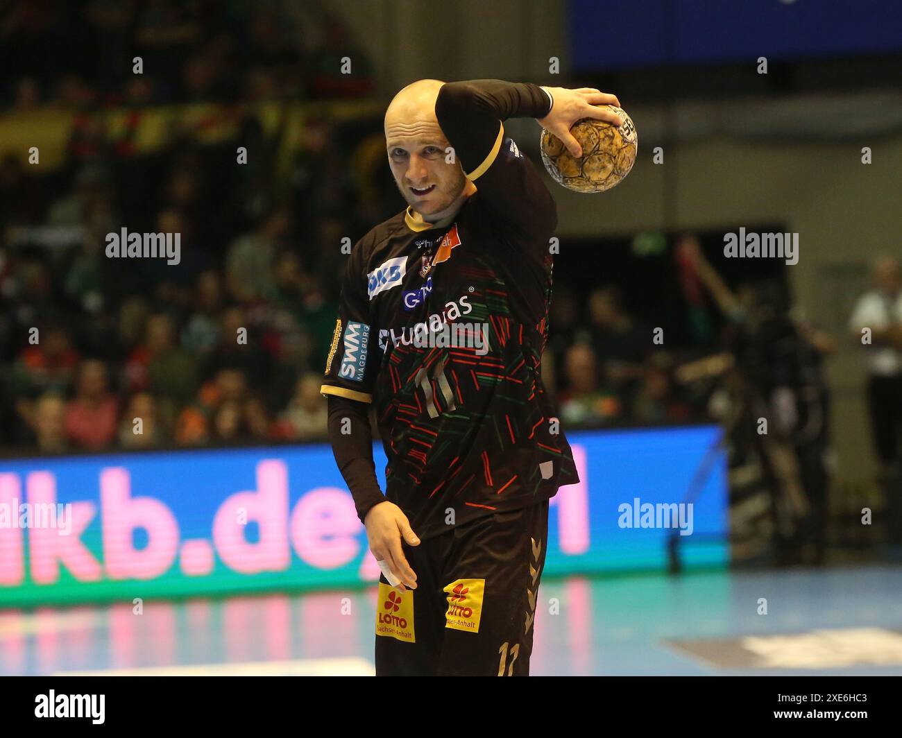 Daniel Pettersson (SCM) EHF Champions League Saison 2023-24 SC Magdeburg - Montpellier HSC AM 30.11.2023 Foto Stock