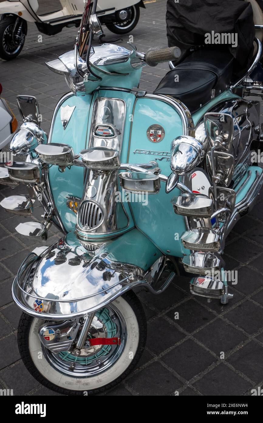 Big 7 Scooter Rally a Margate Kent Regno Unito Foto Stock