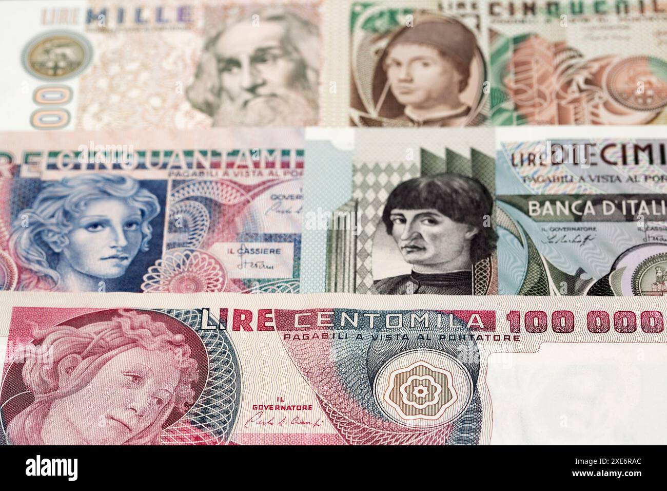 Lira italiana un background imprenditoriale Foto Stock