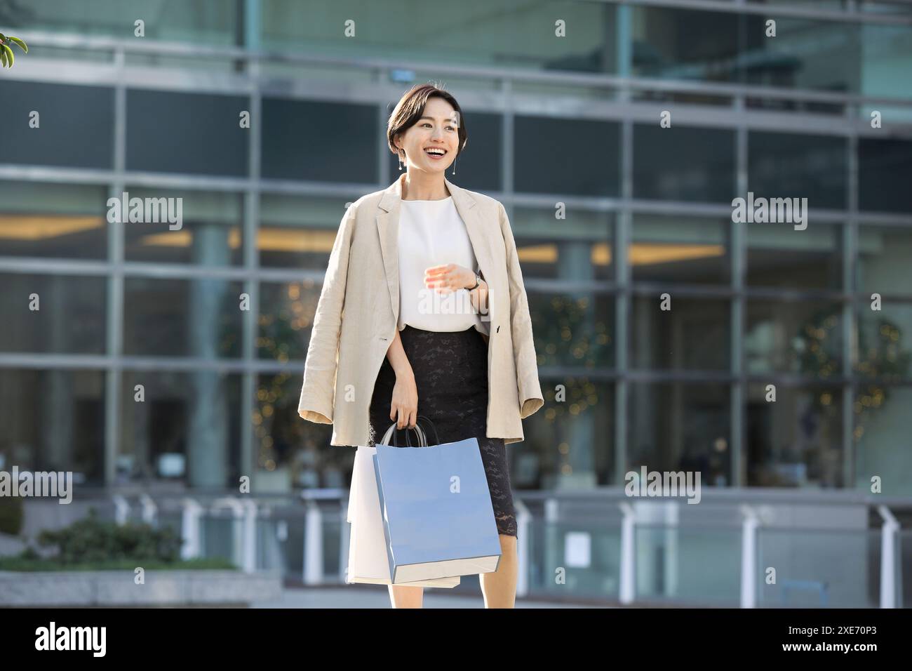 Donna Giapponese shopping Foto Stock