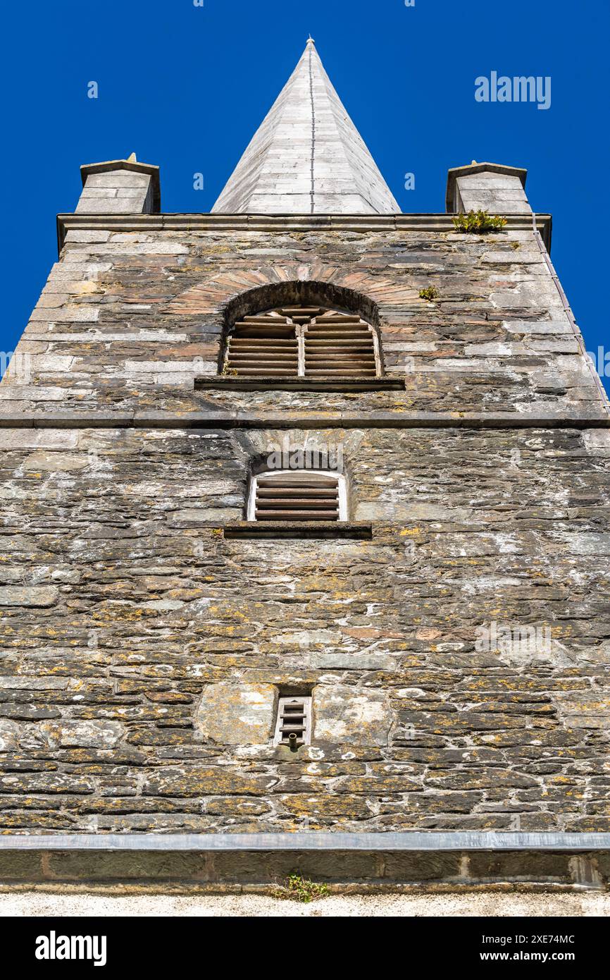Guglia della cattedrale di St. Fachtna, Rosscarbery, West Cork, Irlanda. Foto Stock