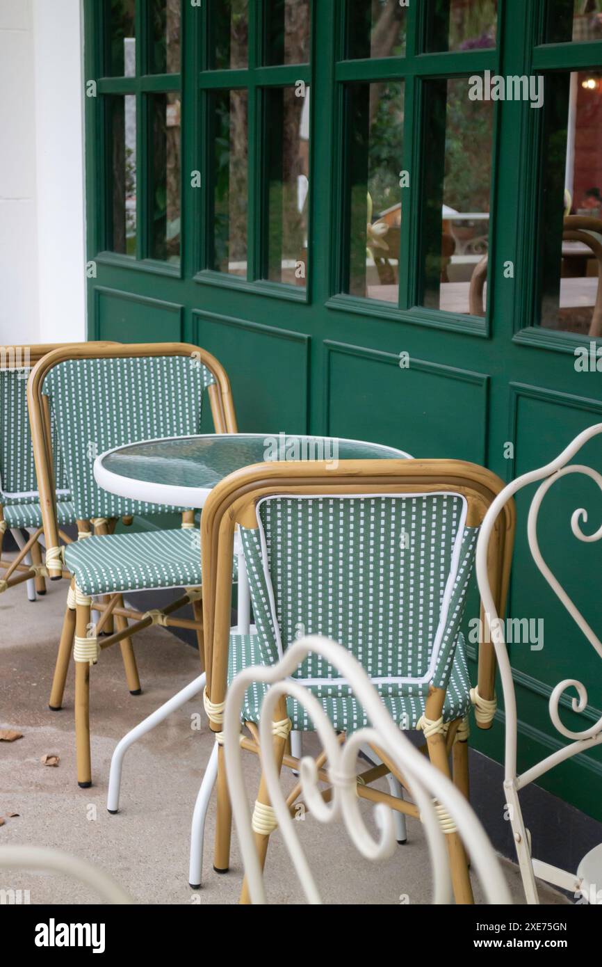 Interno della caffetteria vintage, foto di scorta Foto Stock