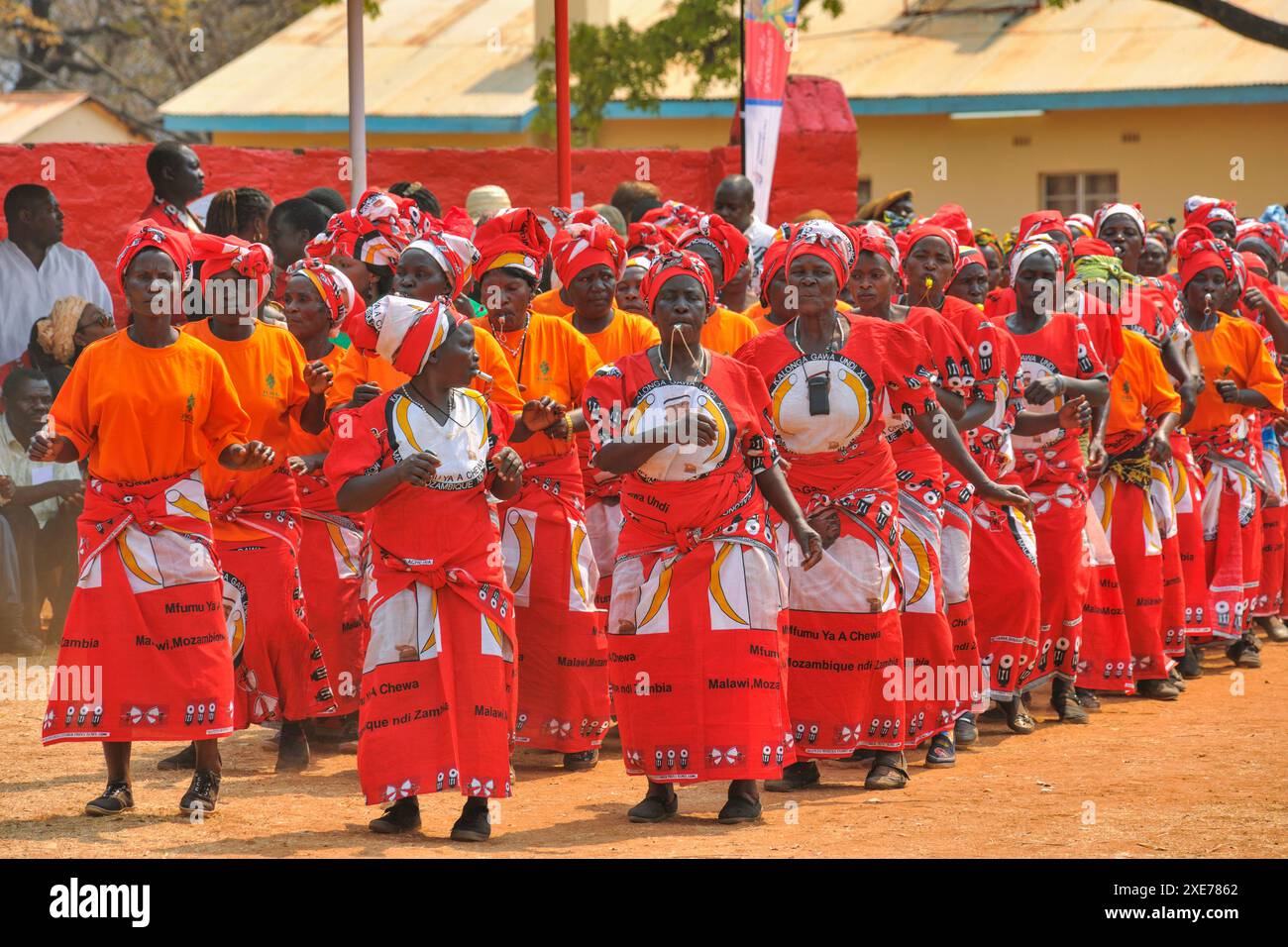 La cerimonia tradizionale Kulamba del popolo Chewa dello Zambia, del Mozambico e del Malawi, dello Zambia Foto Stock
