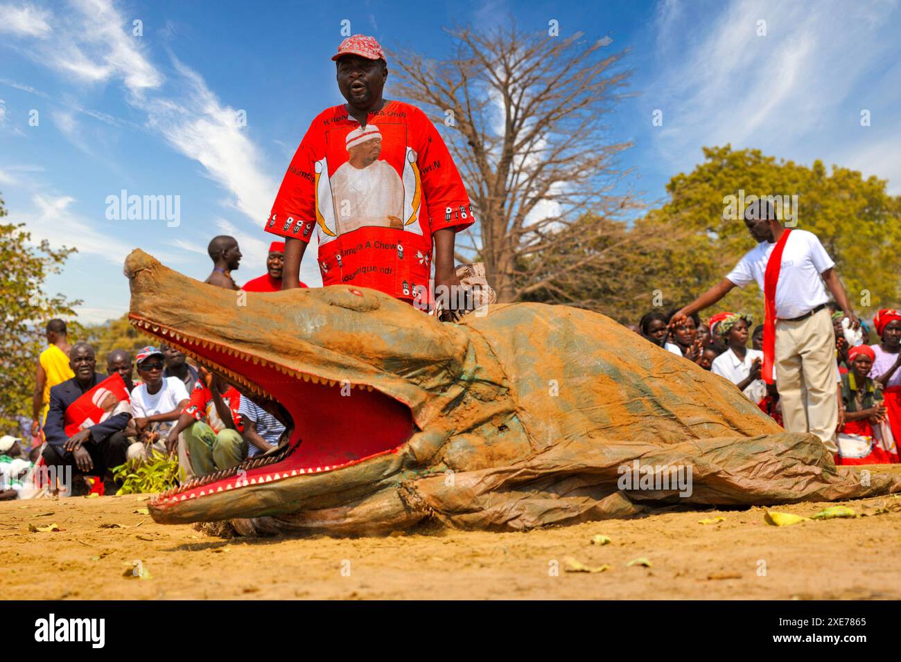 La cerimonia tradizionale Kulamba del popolo Chewa dello Zambia, del Mozambico e del Malawi, dello Zambia Foto Stock