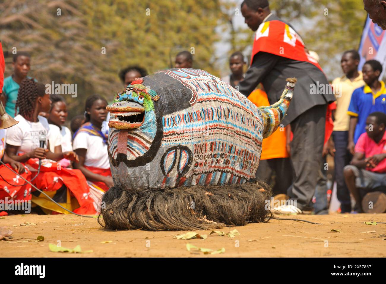 La cerimonia tradizionale Kulamba del popolo Chewa dello Zambia, del Mozambico e del Malawi, dello Zambia Foto Stock