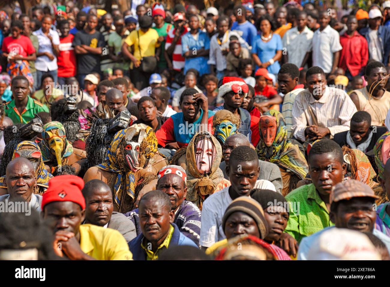 La cerimonia tradizionale Kulamba del popolo Chewa dello Zambia, del Mozambico e del Malawi, dello Zambia Foto Stock