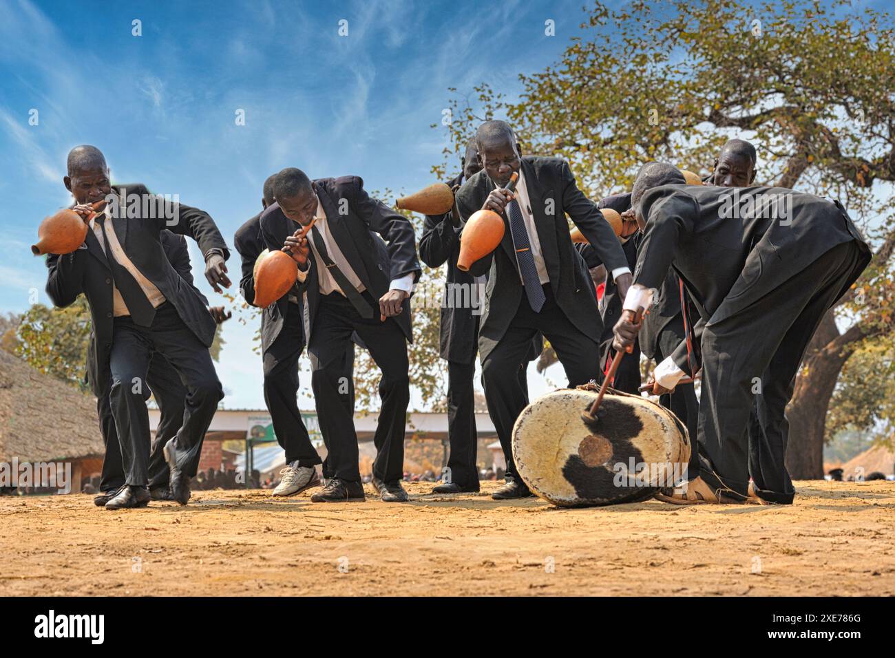 La cerimonia tradizionale Kulamba del popolo Chewa dello Zambia, del Mozambico e del Malawi, dello Zambia Foto Stock