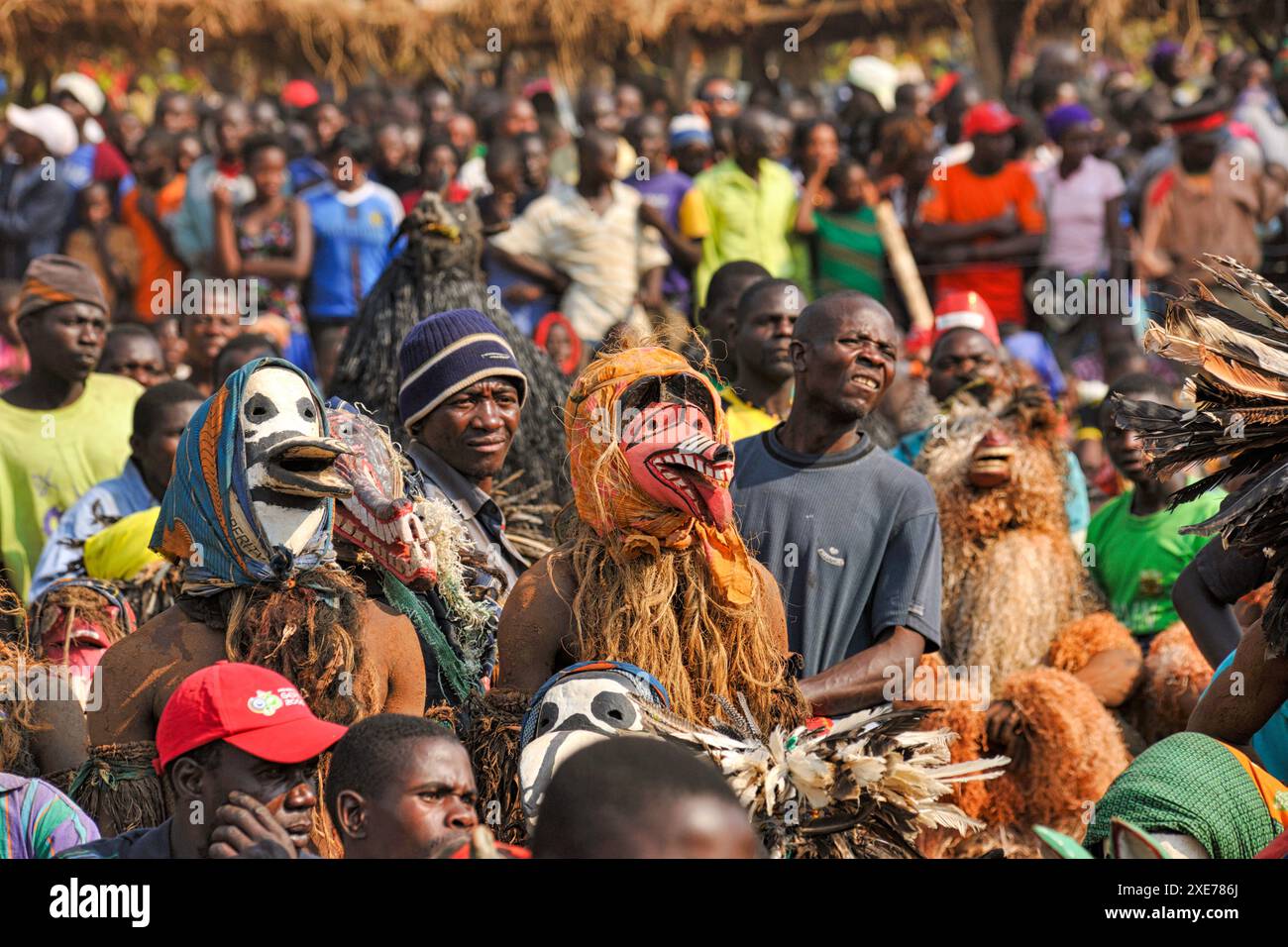 La cerimonia tradizionale Kulamba del popolo Chewa dello Zambia, del Mozambico e del Malawi, dello Zambia Foto Stock