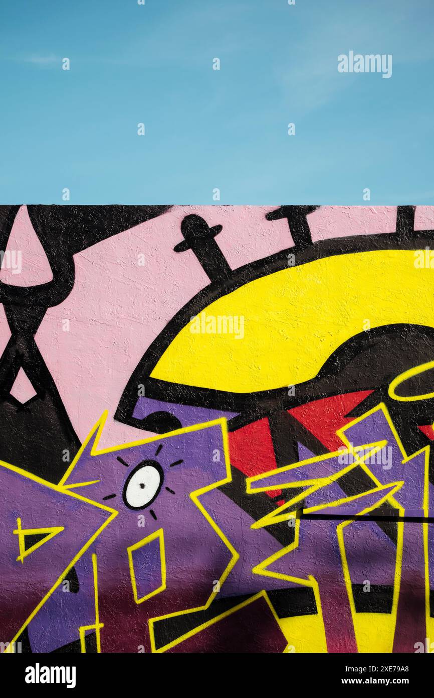 Wall Murals, Wynwood District, Miami, Dade County, Florida, Stati Uniti d'America, Nord America Foto Stock