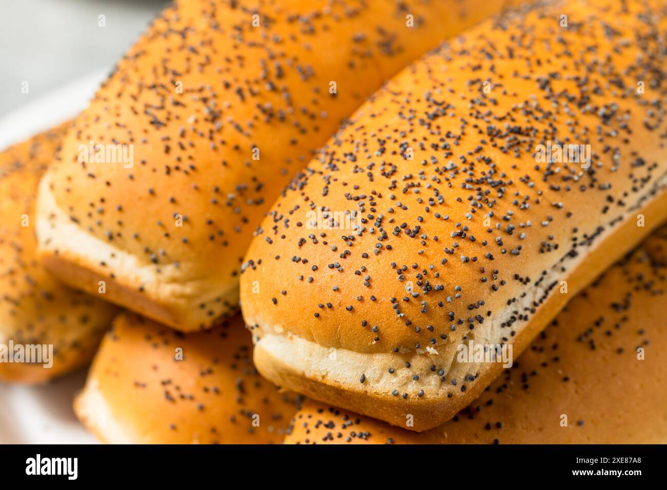 Panini Hot Dog fatti in casa pronti da mangiare Foto Stock