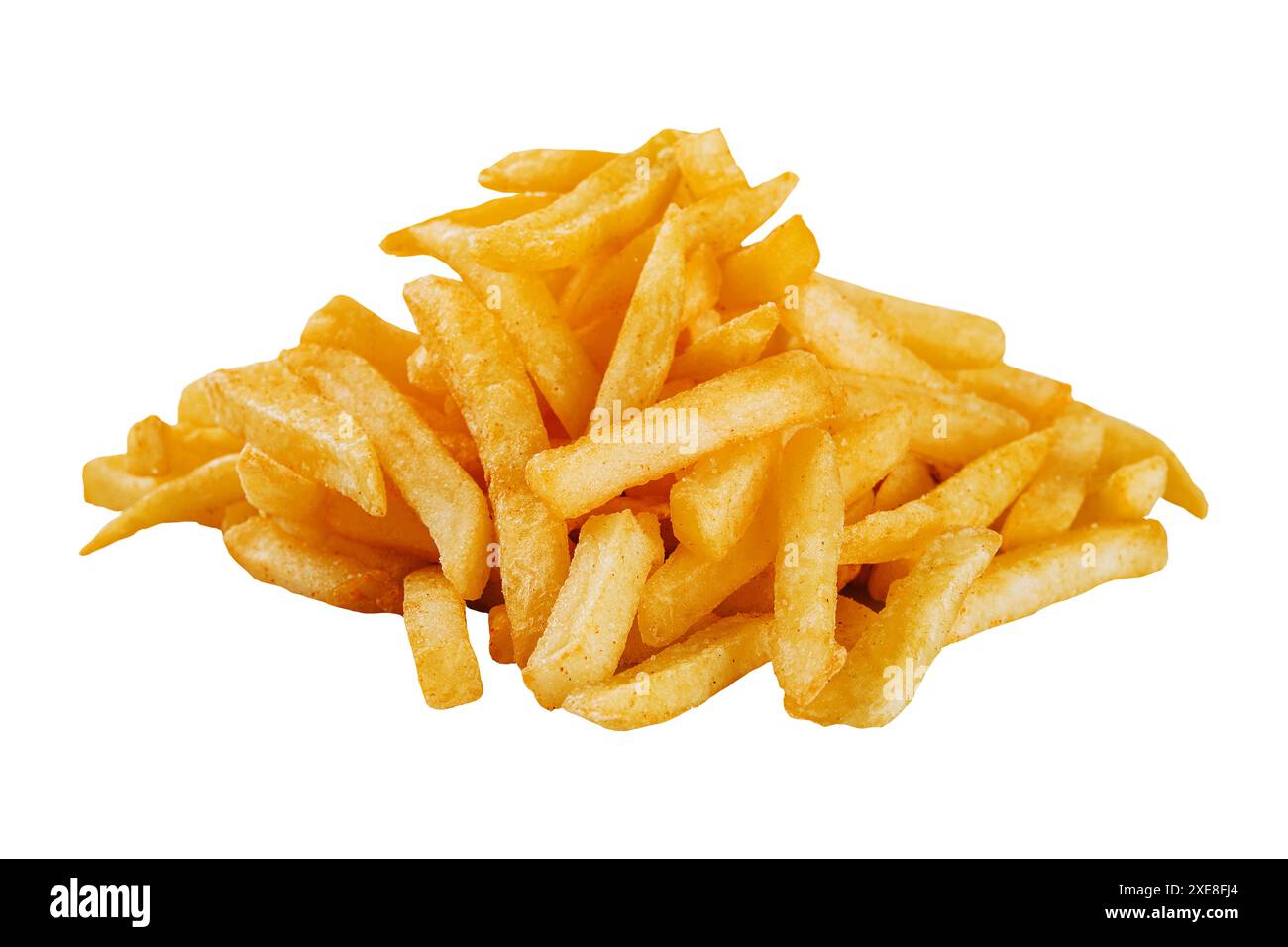 Patate fritte isolato su uno sfondo bianco Foto Stock