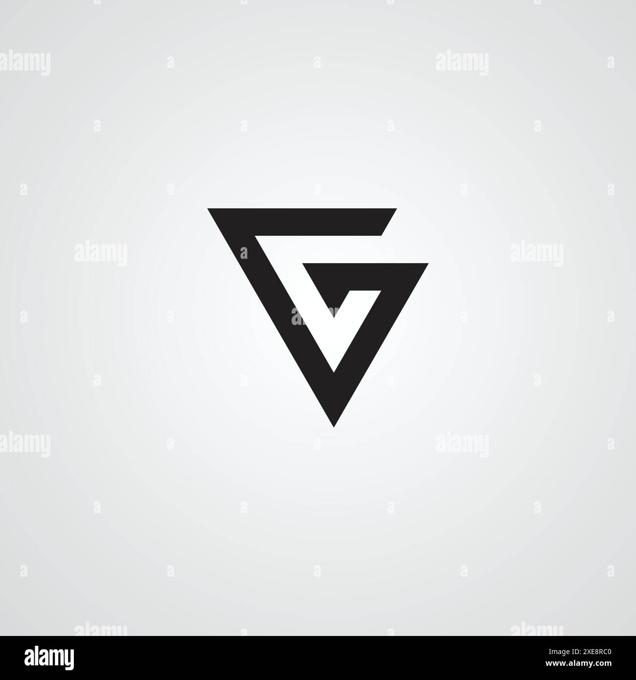 icona iniziale del logo con lettera semplice vg. Illustrazione Vettoriale