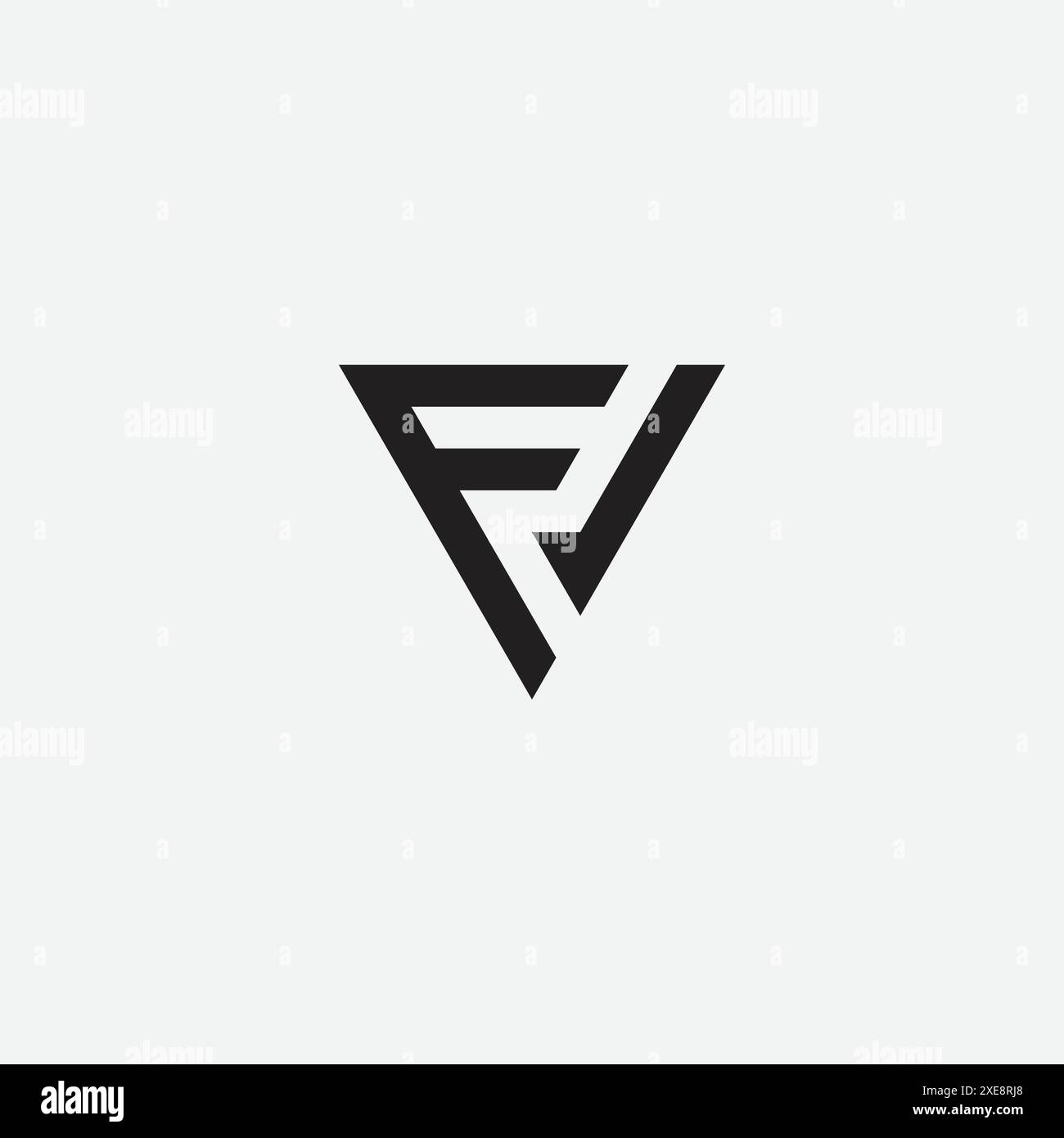 Lettere iniziali astratte VF FV LUXURY logo monogramma vettore icona. Illustrazione Vettoriale