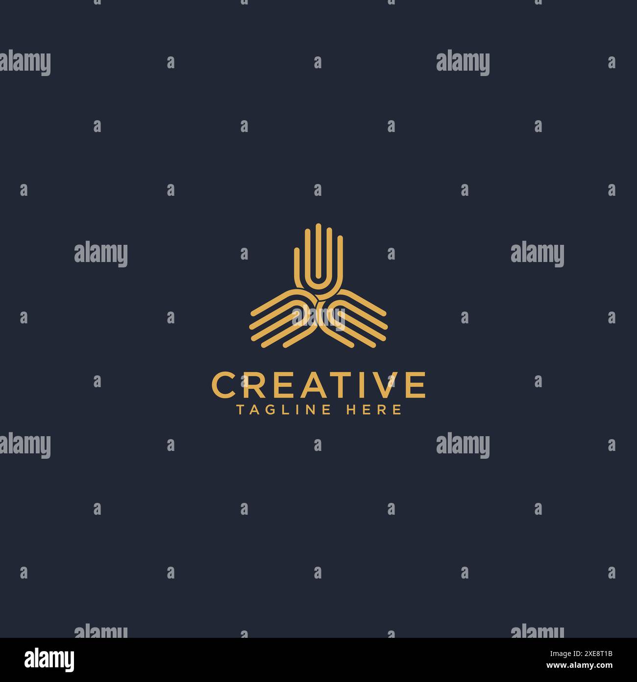 logo della linea creativa, simbolo vettoriale del design Illustrazione Vettoriale