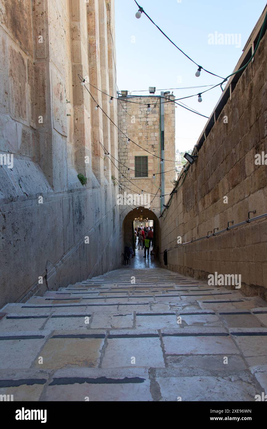 Grotta di Machpelah e Patriarchi a Hebron, situata sulla sponda occidentale, Israele. Foto Stock