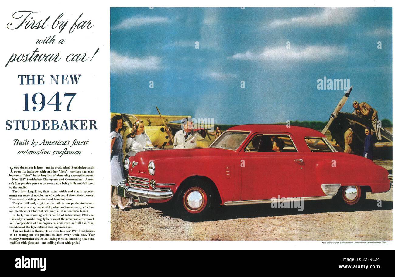 1947 Studebaker Commander Regal Deluxe Coupé da 5 passeggeri Foto Stock
