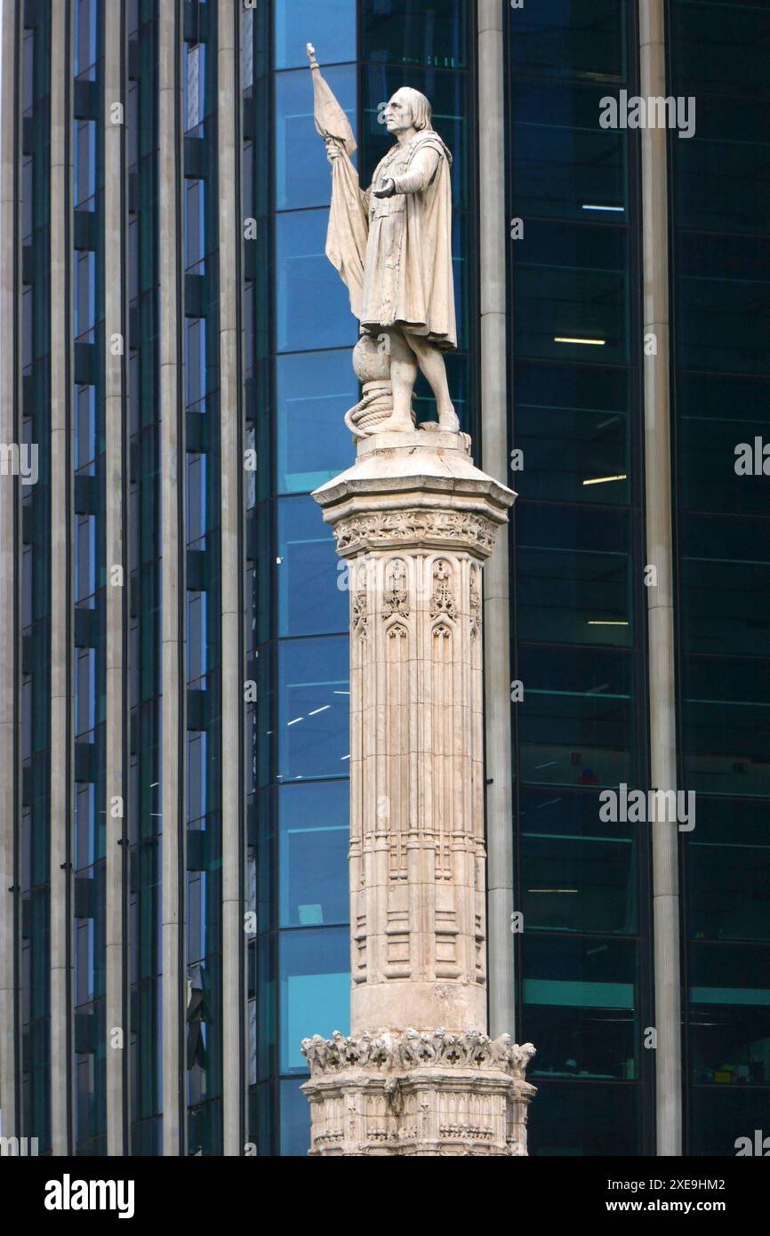 Monumento a Colombo a Madrid, Spagna Foto Stock