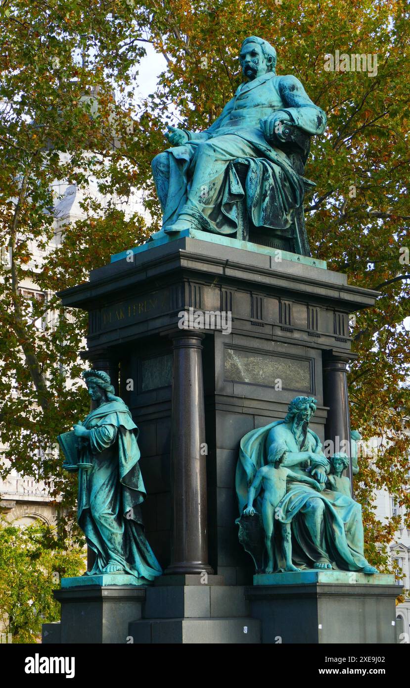 Monumento Ferenc DeÃ¡k a Budapest, Ungheria Foto Stock