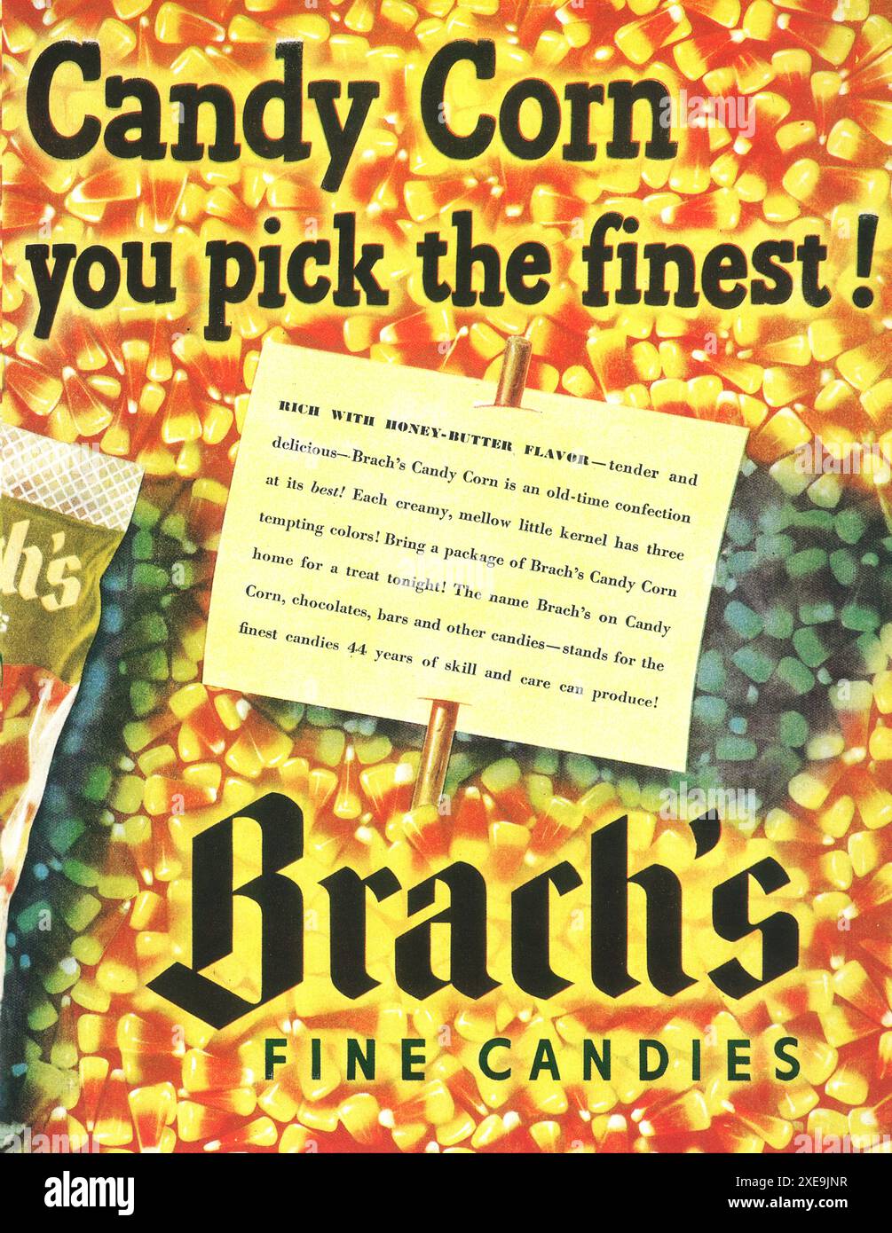 1948 Brach's Candy Corn ad Foto Stock