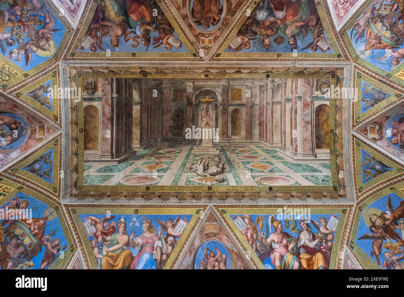 Stanza di Costantino (1517-1525) Foto Stock