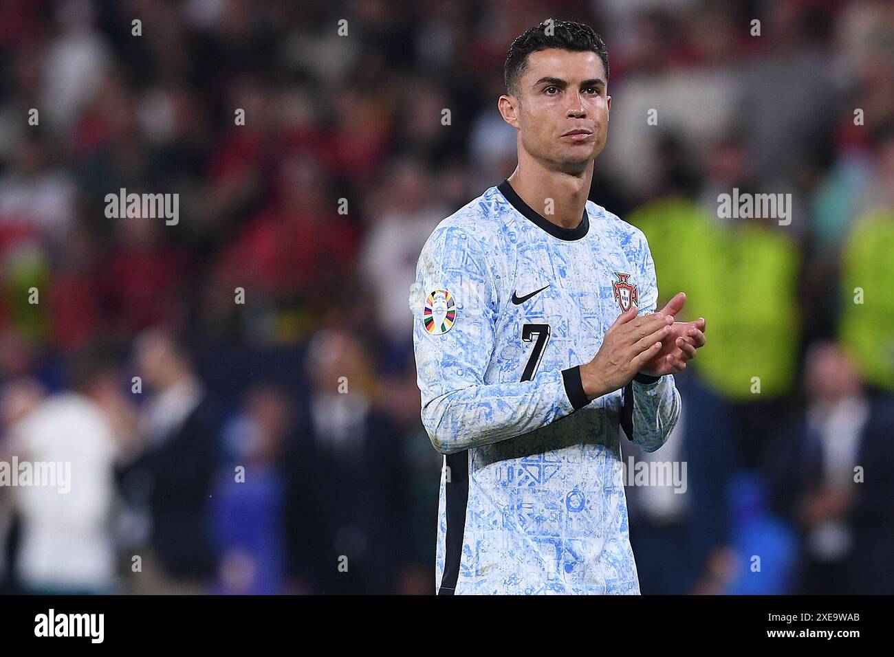 Gelsenkirchen, Germania. 26 giugno 2024. Fussball UEFA EURO 2024 Gruppenphase 3. Spieltag Georgien - Portogallo am 26.06.2024 in der Arena AufSchalke a Gelsenkirchen Cristiano Ronaldo ( Portogallo ) enttaeuscht foto: Revierfoto credito: ddp media GmbH/Alamy Live News Foto Stock
