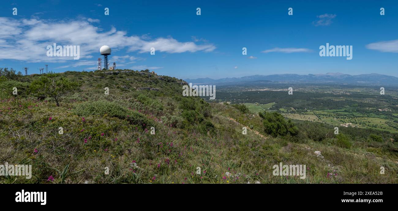 Radar di controllo del traffico aereo Foto Stock