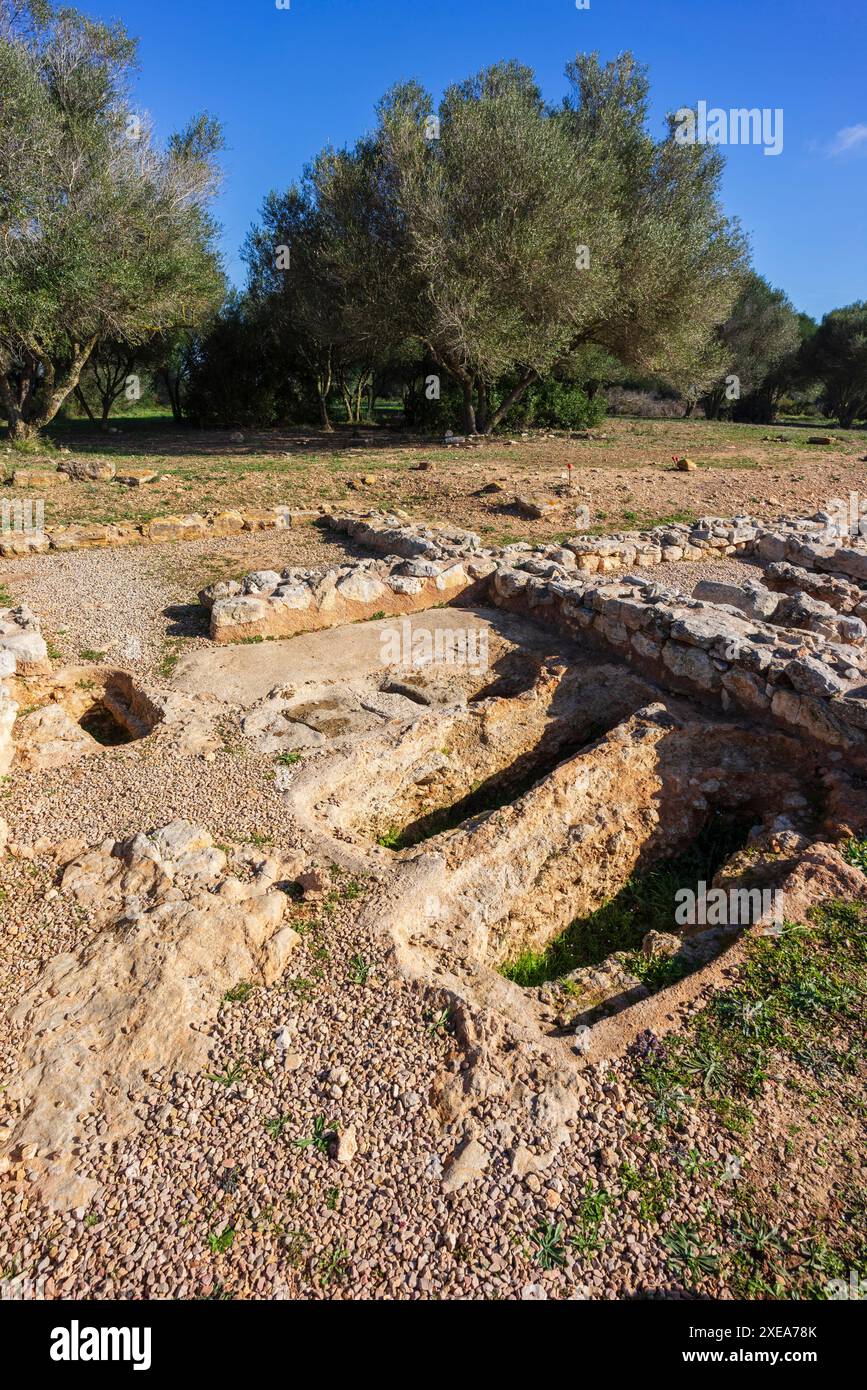 Tombe antropomorfe del culto paleocristiano Foto Stock