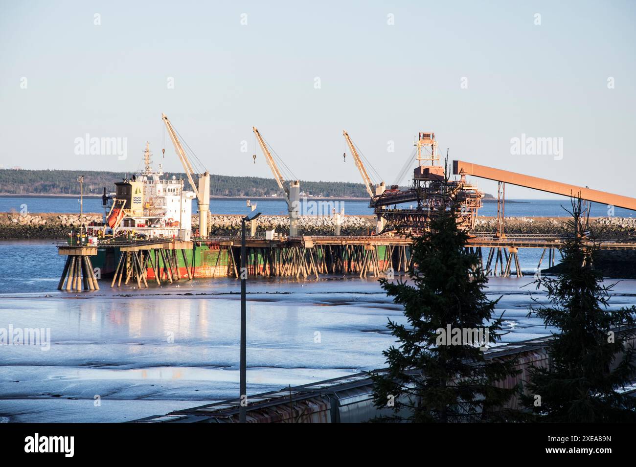 Barrack Point potash terminal a Saint John, New Brunswick, Canada Foto Stock
