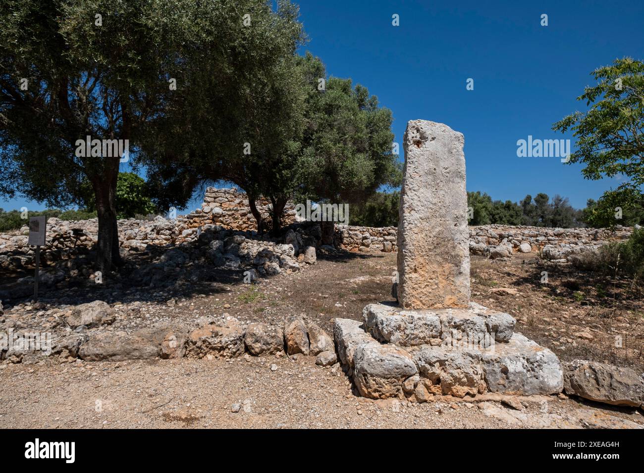 Menhir omaggio a J. Corominas Roca Foto Stock