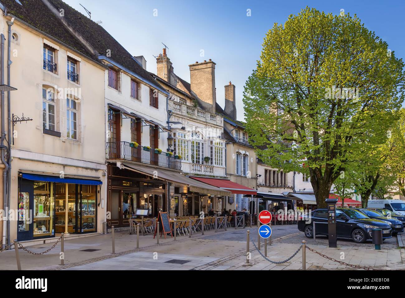 Via a Beaune, Francia Foto Stock