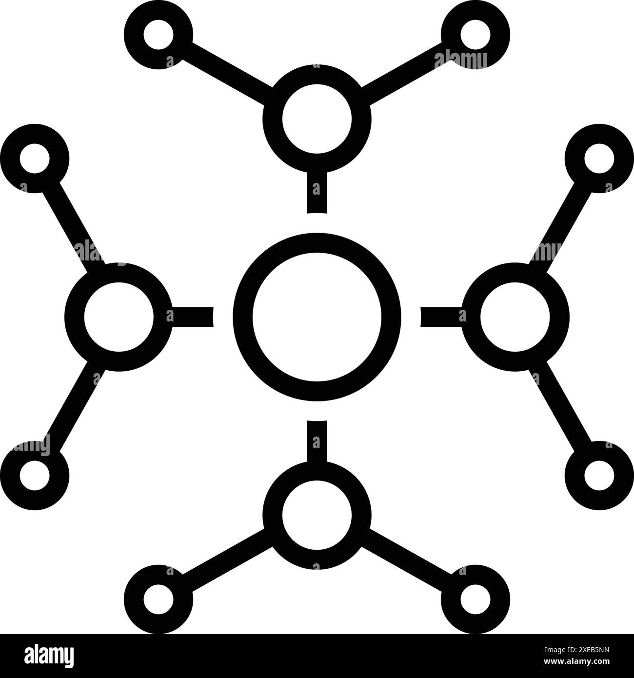 Icona di collegamento, hub Illustrazione Vettoriale