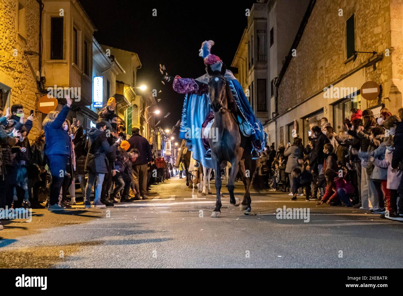 Parata dei tre Re in Llucmajor Street Foto Stock