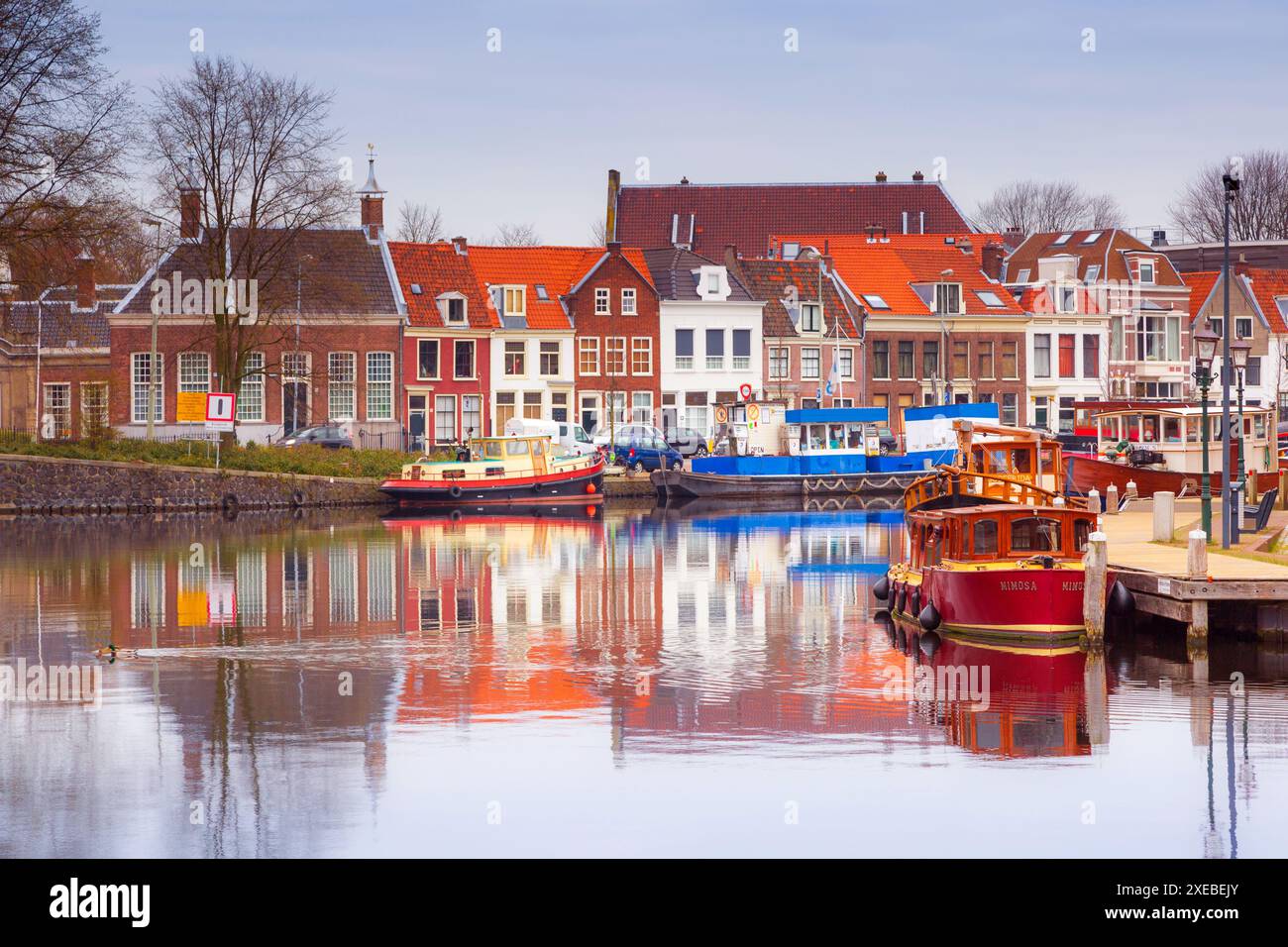 Haarlem, Paesi Bassi, pittoresco paesaggio cittadino Foto Stock