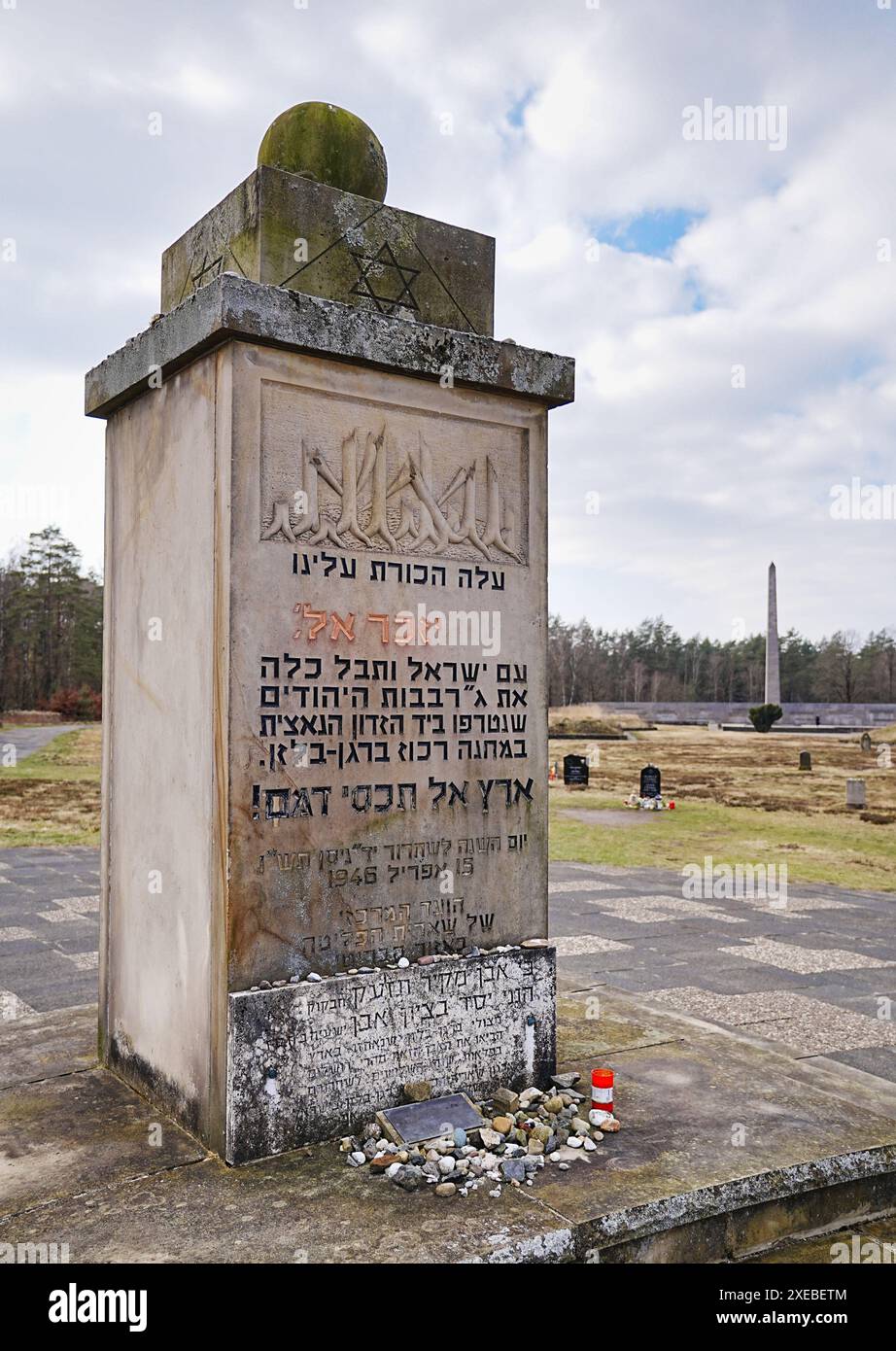 Memoriale del campo di concentramento di Bergen-Belsen Foto Stock